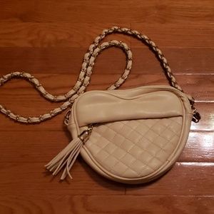 Heart chain strap purse